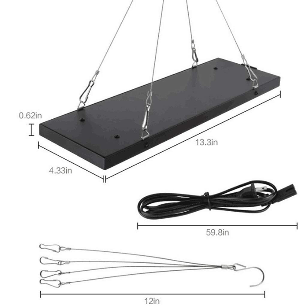 Plant Grow Light, Grow Light para Plantas de Interior, luz de Planta de Espectro Completo con LED IR y UV para plántulas/suculentas, con Cuerda Ajustable