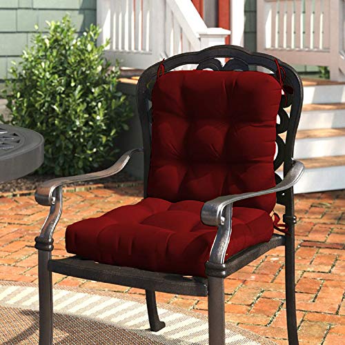 Daddy Cool Cotton Multi Use Swing Chair Pad/Back Support Cushion/For Rocking Chair/Garden Chair Indoor And Outdoor Seat Pad Pack of 2 (18 X 18 Inch Maroon)