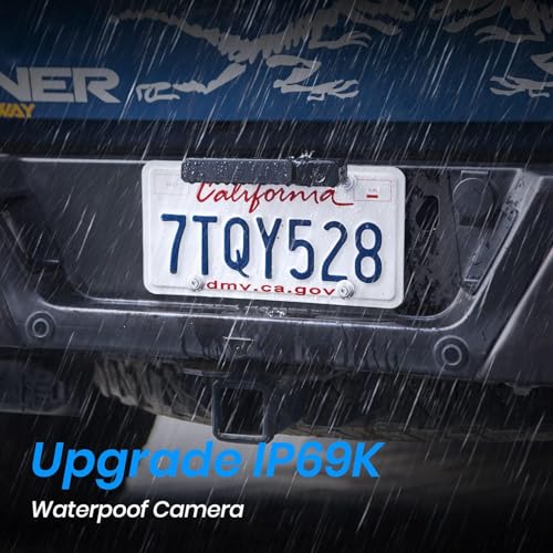 AUTO-VOX 5' Solar Rückfahrkamera Kabellos Set, 3 Mins DIY Installation Akkubetrieben, IP69K...