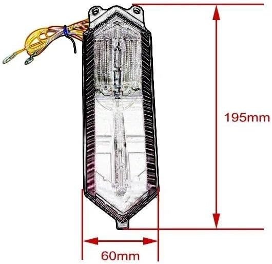オートバイ バイク LEDテールライト リアブレーキ ウィンカー 一体型テールライト に適合する YZF R1 R6 R7 YZF-