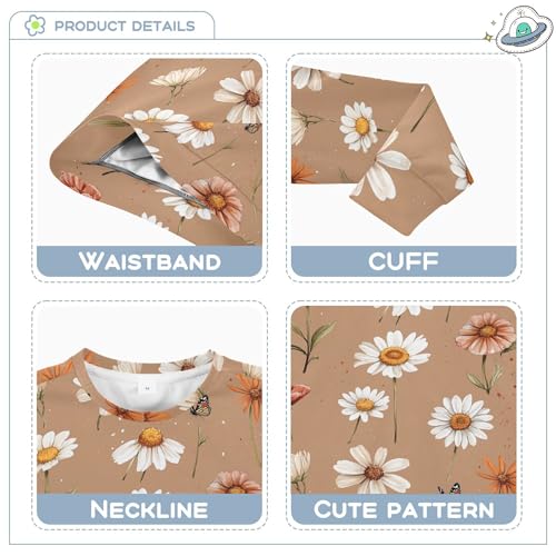 JUNZAN Chic Daisy Terracotta Little Boys Sweatshirt Hoodie Fleece Kids Pullover Hoodie Sports 4T3
