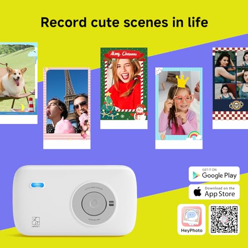 Image of HPRT CP2100 Portable Photo Printer for iPhone & Android, 2 * 3 Instant Color Mini Printer, Bluetooth 5.0, Type-C Charging, Dye-Sublimation Tech, Initial 10 Sheets Included