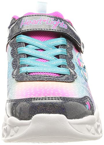 Skechers Flutter Heart Lights Simply Love, Zapatillas Niñas, Navy Synthetic Mesh, 23 EU