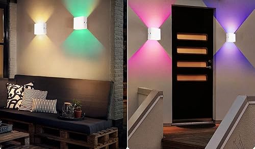 Miniatura 6 de Lámpara de pared RGB a pilas, magnética, inalámbrica, regulable con interruptor de encendidoapagado, control remoto táctil, juego de 2 lámparas de