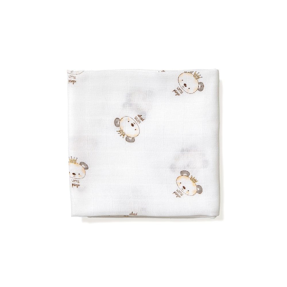 Interbaby Mussola Di Cotone Neonato Con Stampe Grigie 200 g
