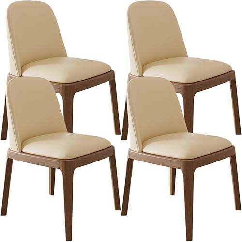 Miniatura 52 de YVYKFZD Juego de 2/4 sillas de comedor, sillas de comedor de madera, sillas de cocina tapizadas, silla de sala de estar sin brazos con respaldo