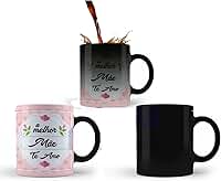 Duran Shop Caneca Mágica Personalizada Termossensível Cerâmica Preta 325ml Presente a Melhor Mãe Te Amo Revela Imagem com Líquido Quente