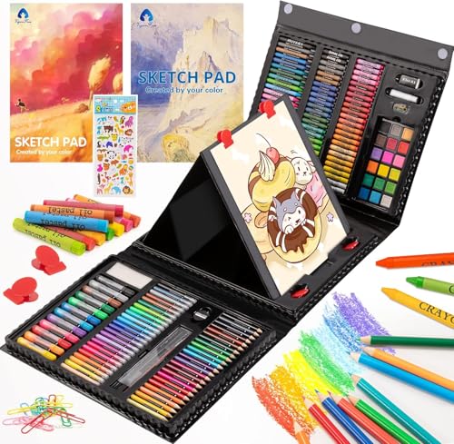 Opiniones de Juegos de dibujo más recomendados. 44 MCSWSEE Set de Arte Profesional 208-Piezas, Kit de Dibujo, Boceto y Dibujo de Arte Kit con Caballete Portátil, para Principiantes y Artistas
