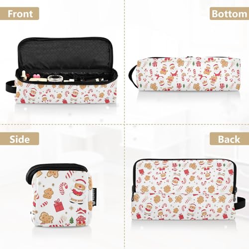Bolsa de viaje para herramientas de cabello Claus Gingerbread Marble, tapete resistente al calor para planchas, rizadores y organizador portátil miniatura 5