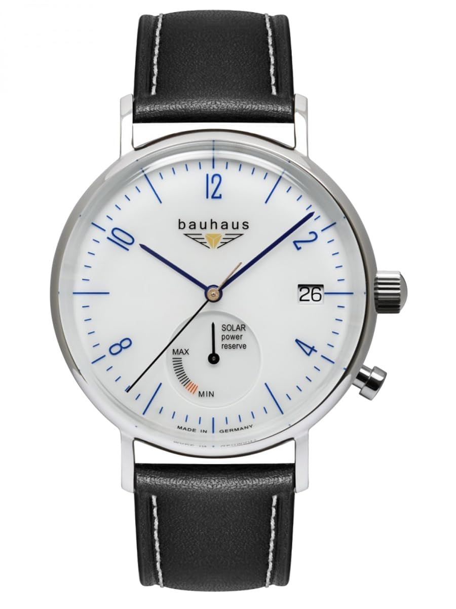 Bauhaus 2114-1 Herrenuhr Solar Leder Made in Germany 5 ATM