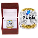 HYKJSHED 2026 Fantasy-Football-Ringe, Vatertags-Sammelobjekte, Meisterschaftsringe(Blanc,12)