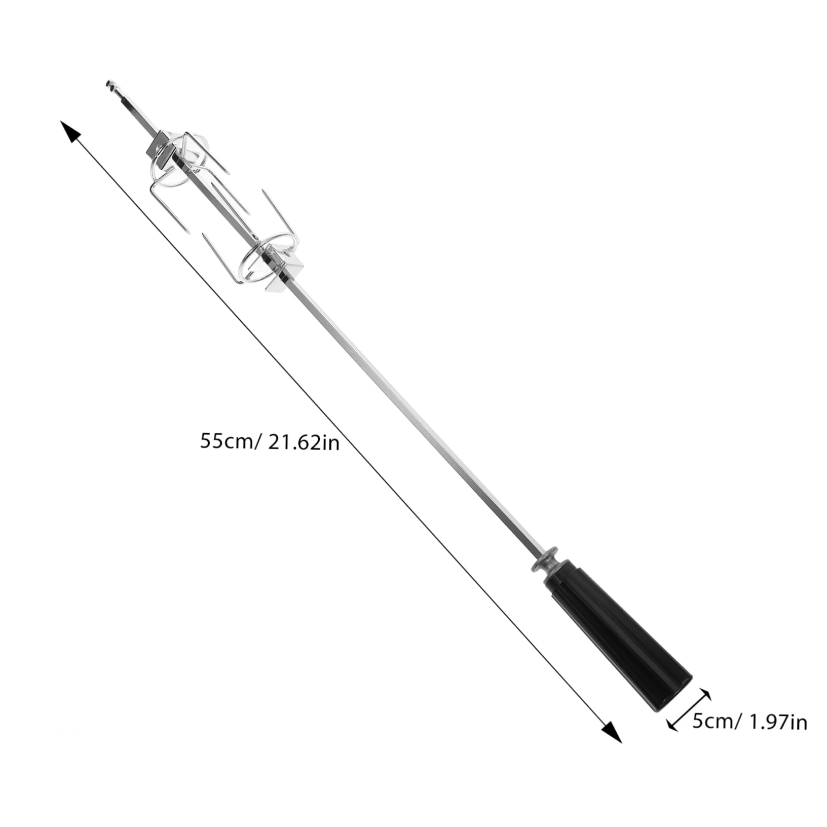Pratico Forchettone Per Barbecue Allaperto in Acciaio Inox Con Morsetto Per Spiedini Spiedini Piatti Per Pollo Arrosto Gadget Da Cucina Per Feste Di Cucina