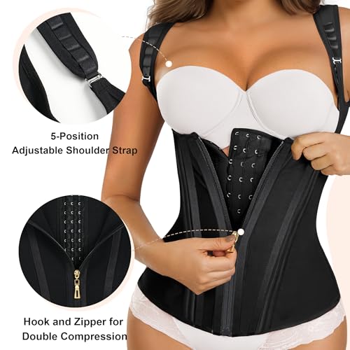 Image of SHAPERX Waist Trainer Corset for Women Tummy Control Sport Girdle Hourglass Waist Cincher Body Shaper with Steel Boned