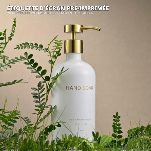 Janxin Distributeur de Savon avec Plateau, Flacon Pompe Vide – vue 3