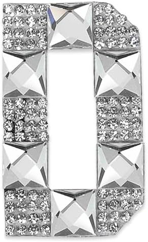 Expo International Letter D Iron-on Rhinestone Patches/Appliques, Crystal