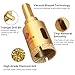Waies 13 Packs Diamond Hole Saw Drill Bit Kit Wet/Dry - Serrated Brazed Core Set with Guide Jig for Ceramic, Glass, Tile, Marble, Granite, Gypsum (6mm-50mm)