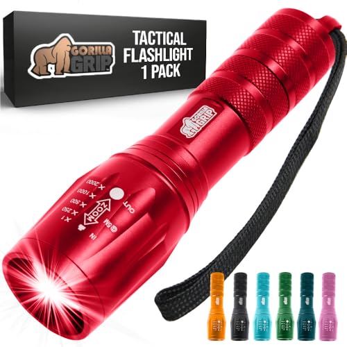GORILLA GRIP Powerful LED Tactical Flashlight