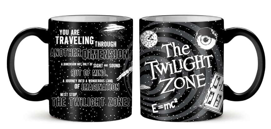 Silver BuffaloThe Twilight Zone Logo Icons Space 20oz Ceramic Mug