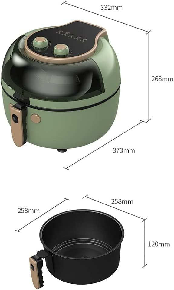 7クォートエアフライヤー、プリセット付き電気熱風フライヤーオイル