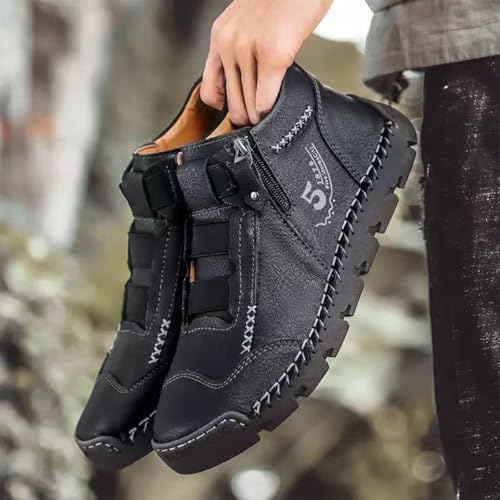 Matufit Orthopedic Shoes for Men, Waterproof Non-Slip Fashionable Orthopedic Shoes, Side Zip Slip-On Flats4