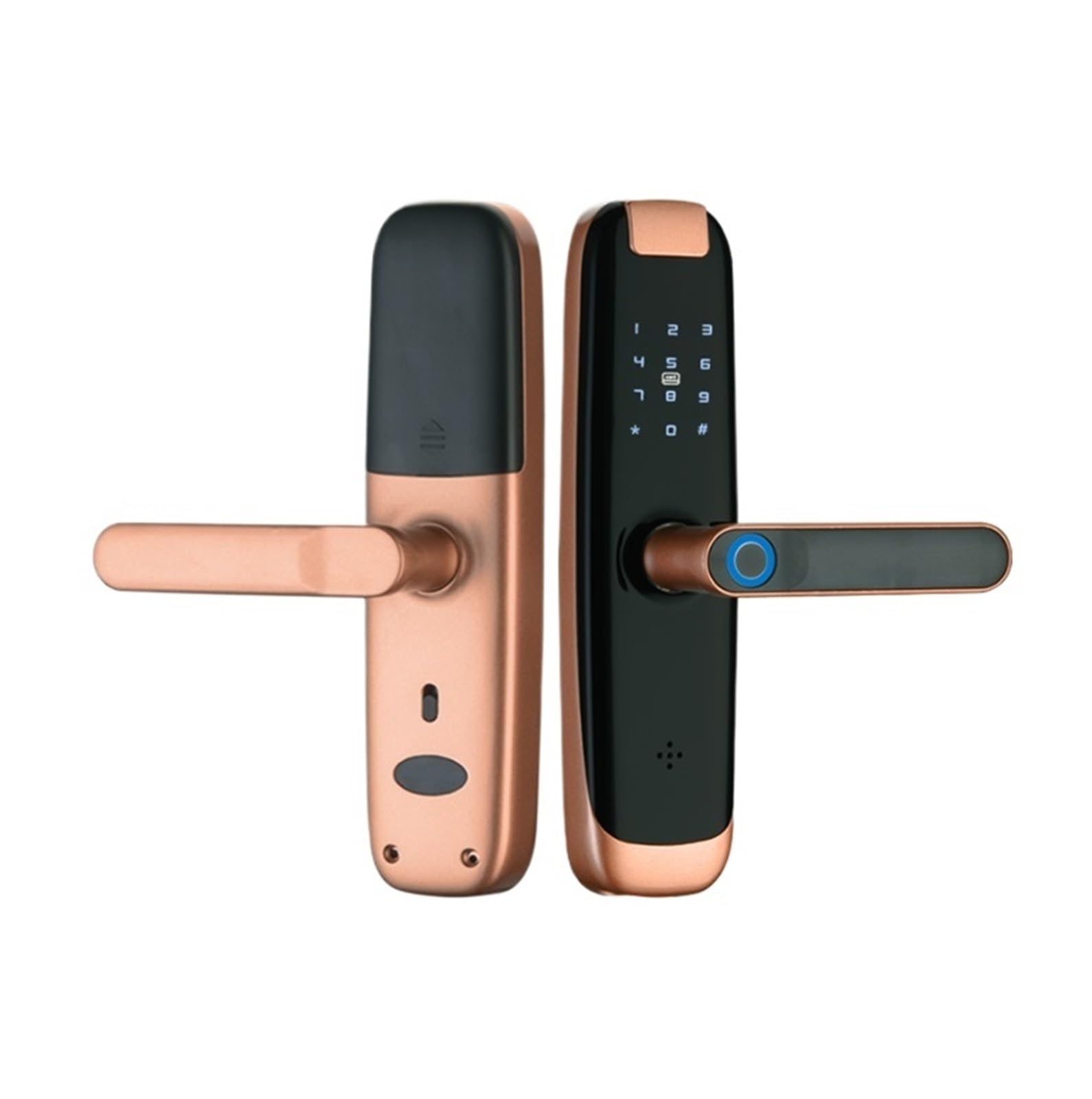Arunasc Rot Door Locks Fingerprint Smart Door Lock For Front Door Keyless Entry Smart Lock With Handle For Home Indoor And Outdoor Smart(Rot)