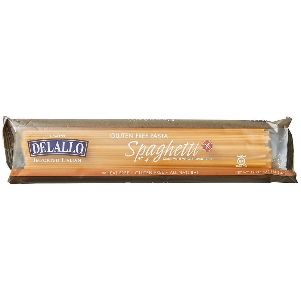 DELALLO Whole Grain Brown Rice Spaghetti, 12 OZ