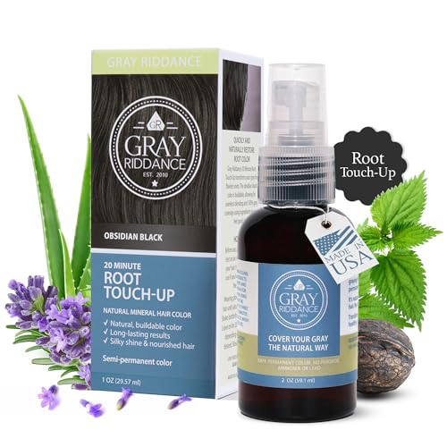 Gray Riddance 20-Minute DIY Hair Root Touch Up Spray - Semi-Permanent Vegan Gray Coverage for Men & Women - 100% Vegan