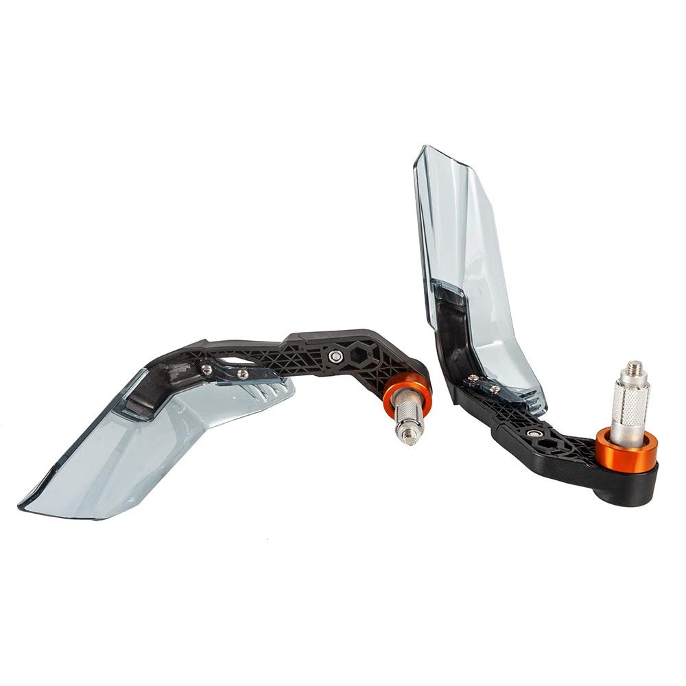Protège-levier Moto Universel Protection de la Poignée de Frein et d'embrayage Protège-mains pour guidon 22mm 7/8" (Orange)