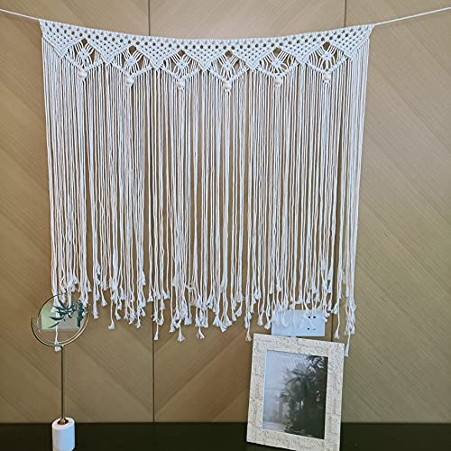Kiido Macrame Wall Hanging, Hanging Wall Tapestry Large Bohemian Wall Decoration Macrame Curtain Fringe Backdrop Wall Decor For Wedding Living Room Bedroom Gallery, 38"X 33" #TOP5