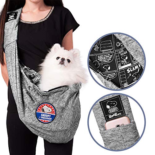 Bolsa Sling Zooz Pets Snoopy President Grafite