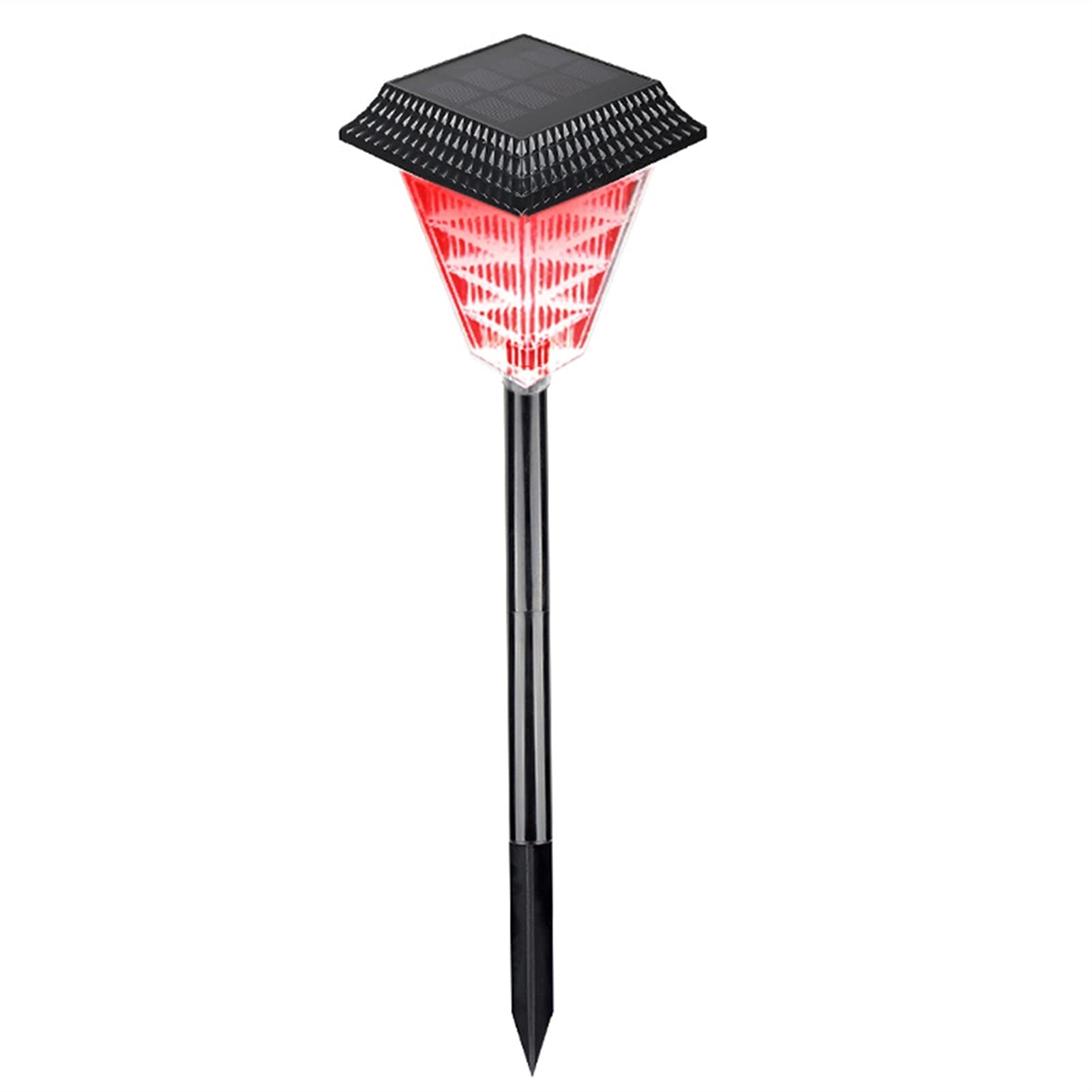 Solar-Flammenlichter, wasserdichte Sicherheitslichter, Landschaftsdekorationslicht, Dämmerung bis Morgendämmerung, Sicherheits-Solarflamme for Gartenwege Lampen (Color : Red)