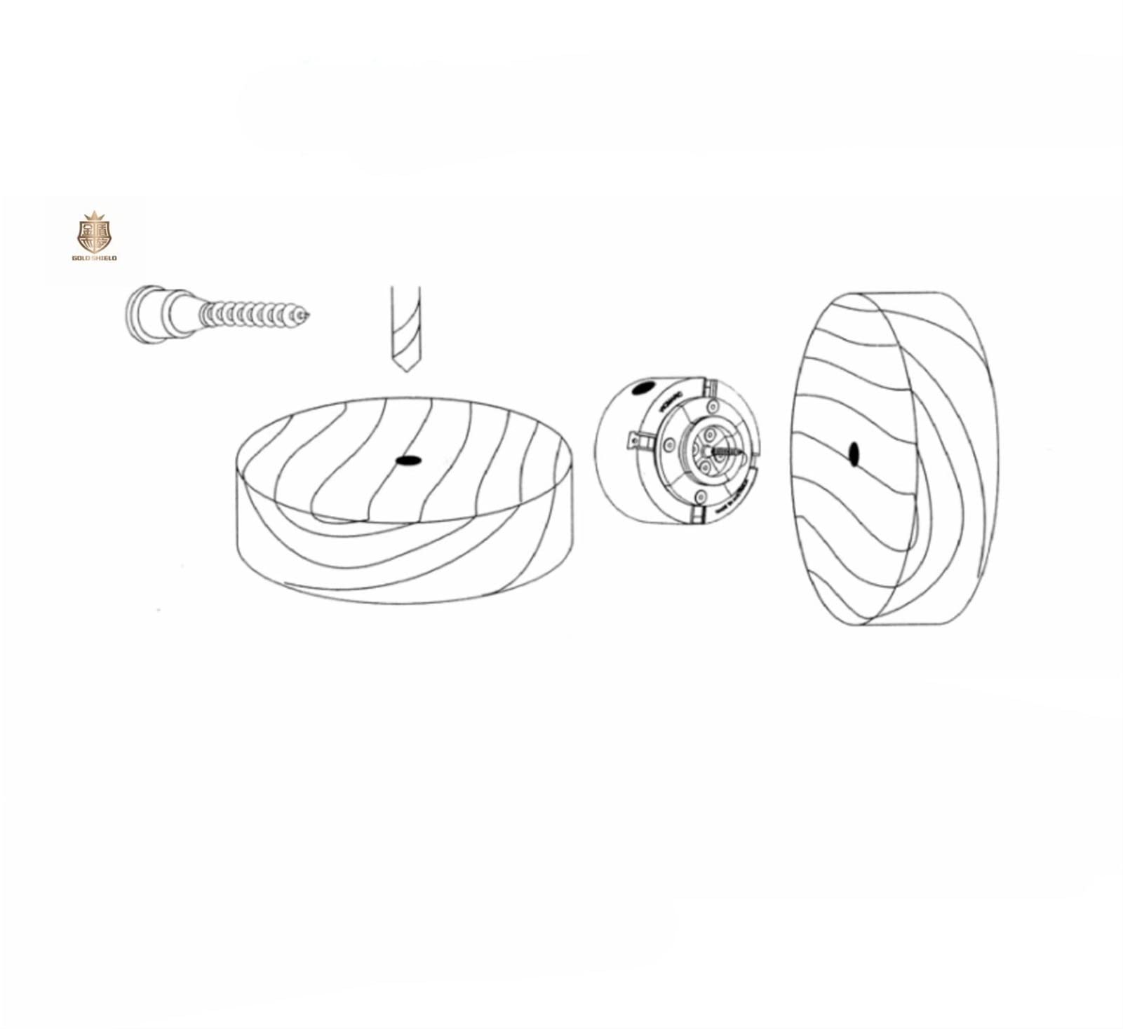 Uchwyt tokarski, 4 "cal / 100 mm 4-szczękowy samokasterujący doceniający uchwyt tokarki, mini CNC do obróbki drewna uchwyty, części, akcesoria(Thread 1 inch 8TPI)