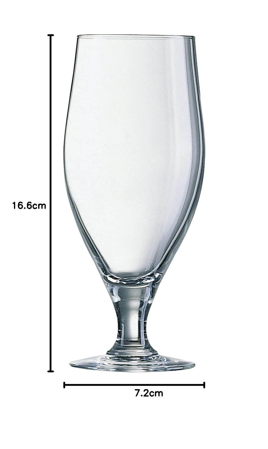 Verres à Bière à Pied 420ml - Lot De 6 - - Verre