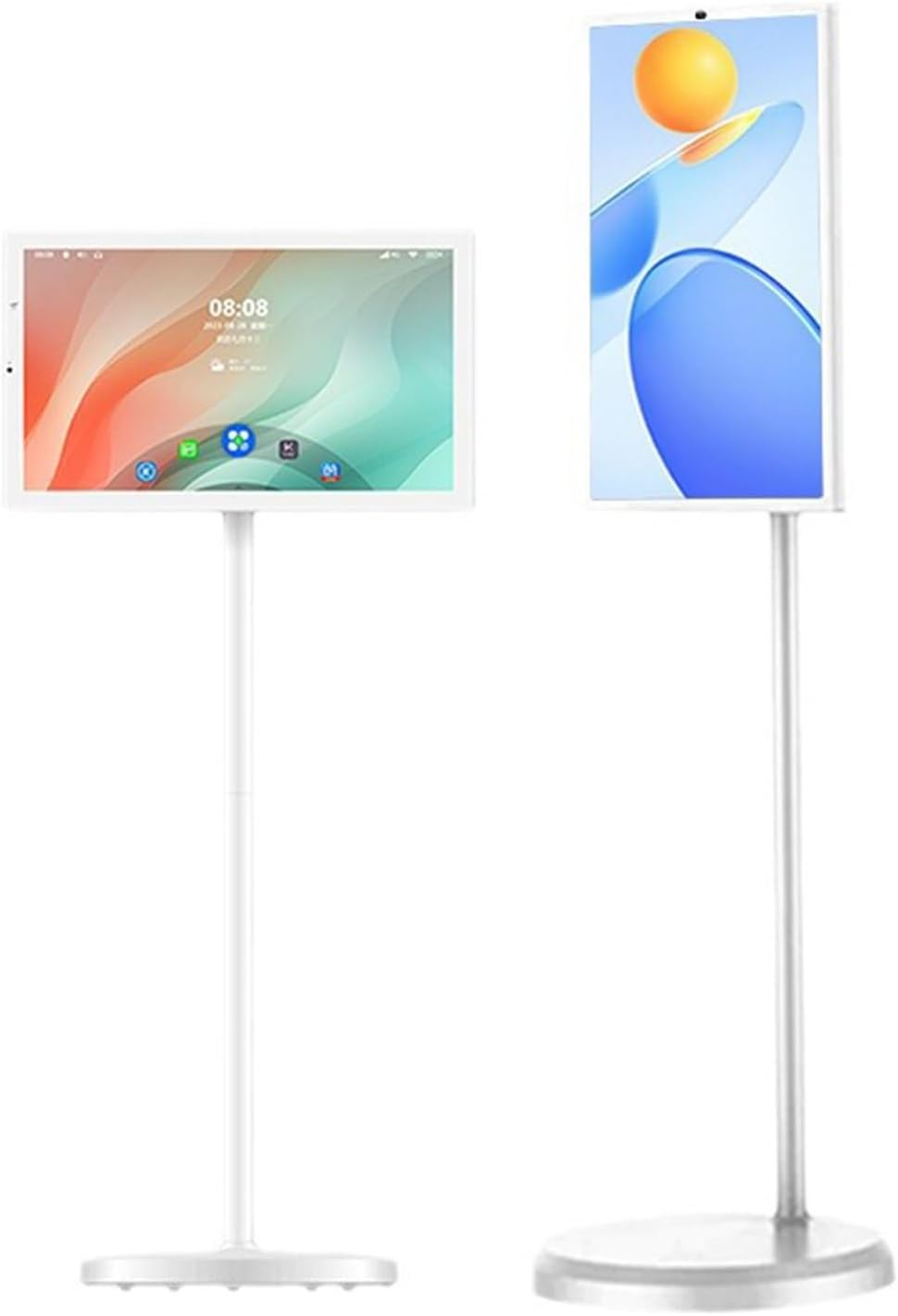 Smart Portable TV,Height-Adjustable and Rotatable Touchscreen Tablet, Touch Screen 1920 X 1080P,10000mAh Battery Operated for Home Entertainment and Travel 27inch4+64G