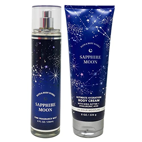 Generic Bath and Body Sapphire Moon 2-Piece Set - Unisex Whole Body Moisturizing & Fragrant Skin Care Kit