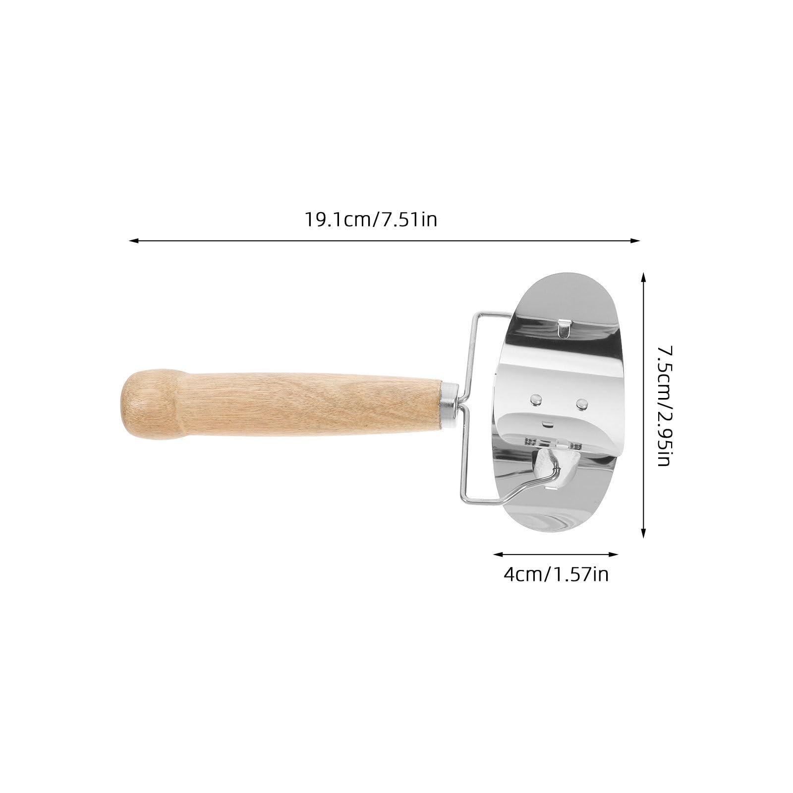 HOLIDYOYO 3pcs Stainless Steel Dumpling Wrapper Skin Cutter with Wooden Handle Kitchen Dumpling Making Tool for Home and Restaurant Use Convenient and Lightweight Design