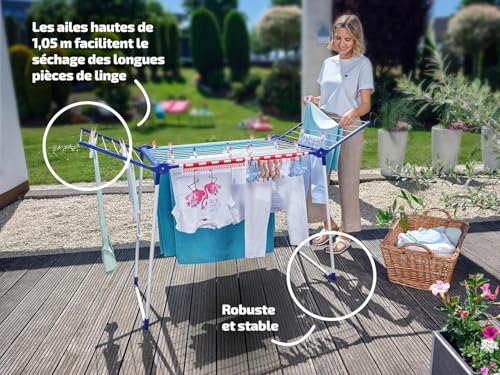 Séchoir à linge Pegasus 180 Solid robuste et résistant au vent