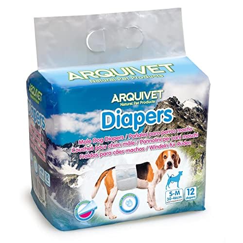 Arquivet Pañales para Perros Macho - Talla S-M 30-46cm - 12 Unidades