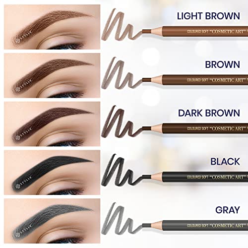 Microblading Supplies Waterproof Eyebrow Pencil - 12 Piece Brown Brow Mapping Pencil Set For Marking, Filling And Outlining, Eye Brow Liners #TOP3