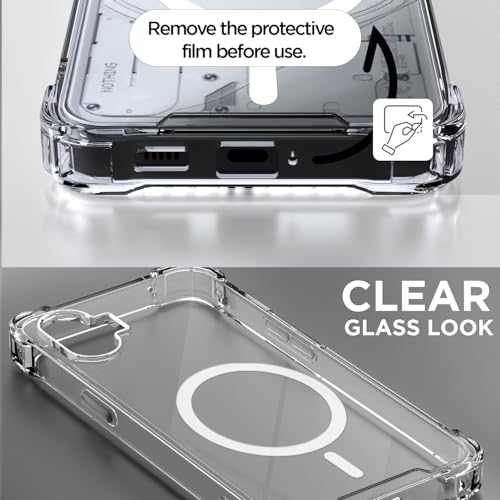 Image of Amazon Basics Back Cover for Nothing Phone 1 Mag-Safe Shockproof PC + TPU Protective Case Magnetic Support Bumper Case (Transparent Mag-Safe)