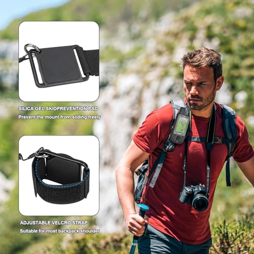 iGuerburn Backpack Tether for Garmin Handheld GPS inReach/eTrex/Rino/Alpha/Oregon/GPSMAP Series - Garmin Spine Mount Adapter with Safety Cord