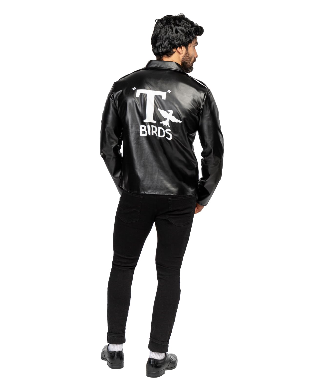 Perruque Danny Zuko Grease - Perruque Homme Années 50 Noire Pour Déguisement Rock & Roll
