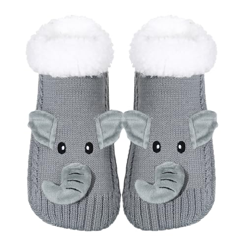 Image of ZYZX Cute Animal Slipper Socks for Women with Grips,Fuzzy Socks Indoor