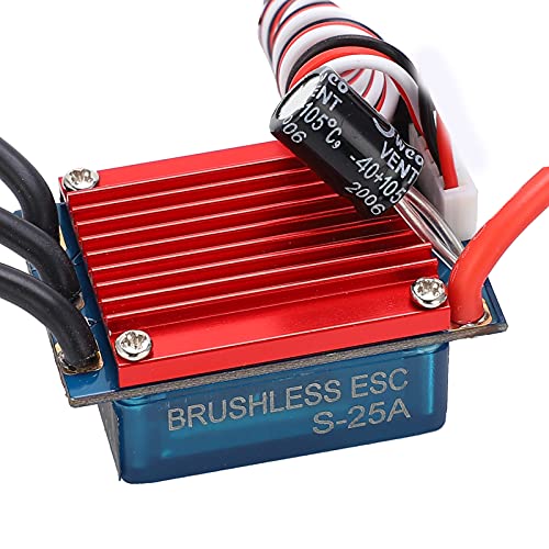 Motor impermeable RC 2430 6300KV resistente al agua con variador ESC 25A de 4 polos 7