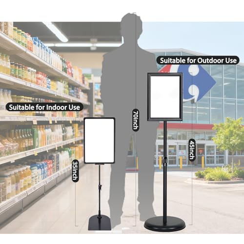 Golemas Retail Sign Holder for Display Indoor, Portable Signage Stand Double Sided Sale sign for Business Store Retail Market Vendor Advertising Trade Show Display (8.5x11, 2Pack)