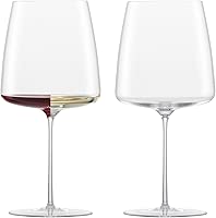 ZWIESEL GLAS Simplify Burgundy Red Wine Glass (Set of 2), Hand-Blown Wine Glasses for White and Red Wine, High-Quality Tritan Crystal Glasses (25 Ounce)