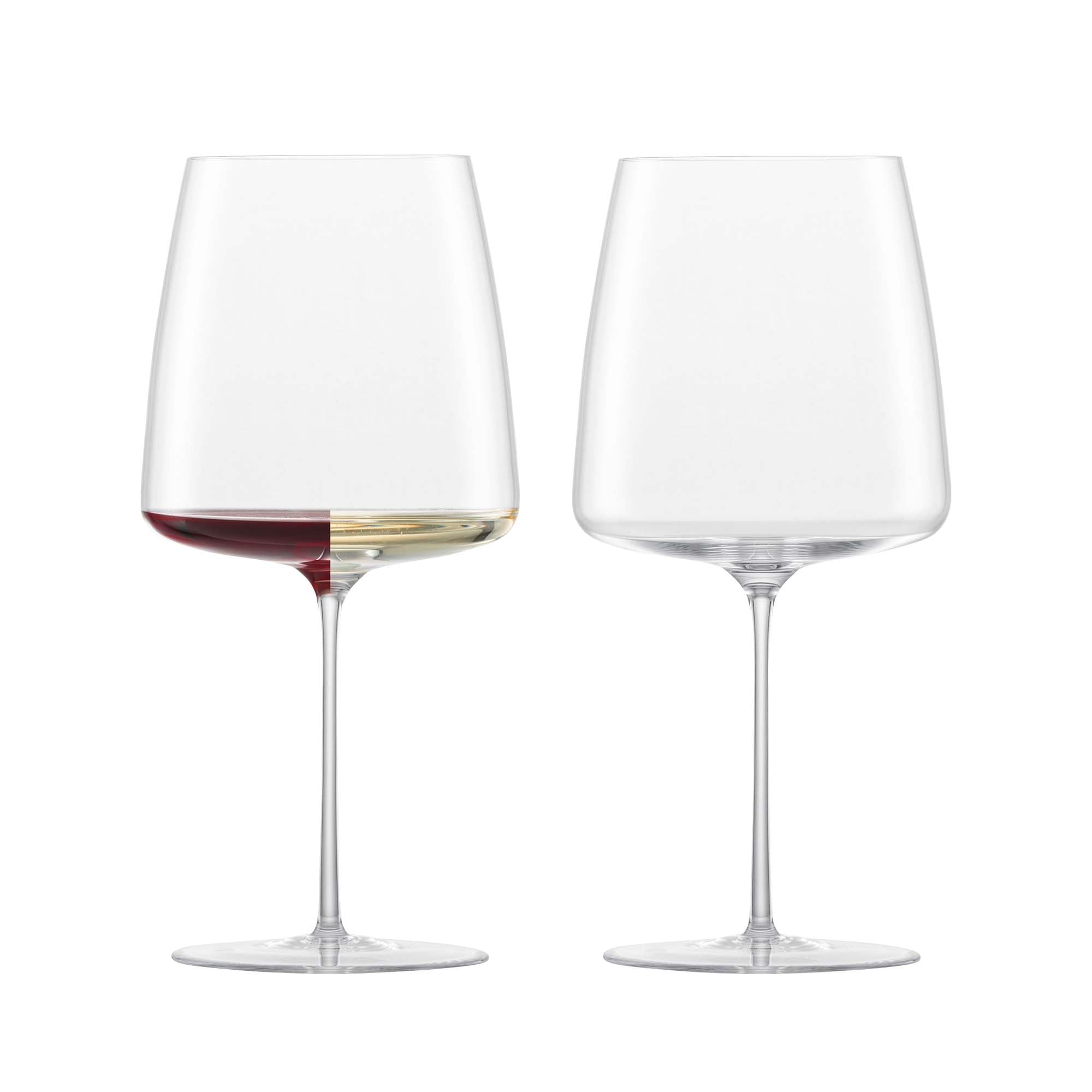 Zwiesel Glas Simplify Burgundy Red Wine Glass (Set of 2), Hand-Blown Crystal Wine Glasses for White and Red Wine, 25 Ounce