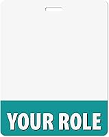 Vista 9 de Insignia personalizada Buddy – en color azul brillante – horizontal de gran tamaño (5 piezas) – Tarjeta de respaldo de doble cara – Duradera