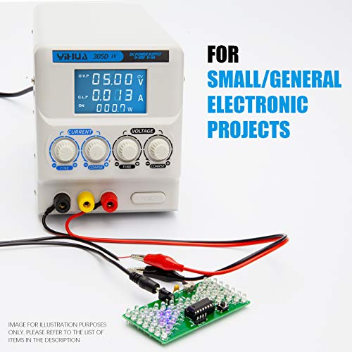 Yihua 305D-Iv Regulated Variable Dc Lab Power Supply 0-5A 0-30V Low Noise Bench Switch Mode Power Supply With Alligator Clips, High Precision For R&D, Labs, Laptops, Phone Repair & Electronic Diy #TOP1