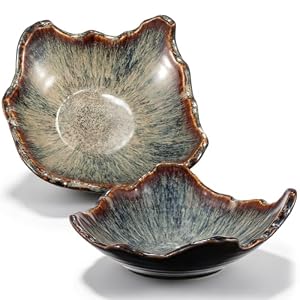 2 Pack 8″ Ceramic Decorative Bowls for Keys and Home Decor